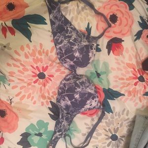 Victoria’s Secret PINK blue marble bra